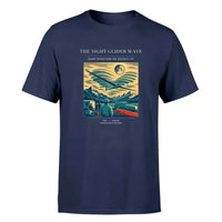 Thumbnail for VINTAGE G4473 - The Night Glider Wave - Premium T-Shirt design on navyblue premium t shirt