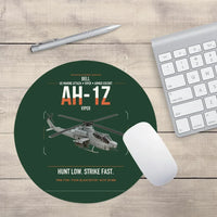Thumbnail for Bell AH-1Z Viper design on dark green round mouse pad