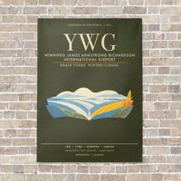 Thumbnail for Winnipeg James Armstrong Richardson International Airport YWG - Canvas Framed - Green Army