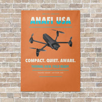 Thumbnail for Parrot ANAFI USA vertical canvas print - no frame - orange background