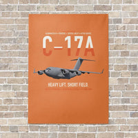 Thumbnail for C-17A Globemaster III vertical canvas print - no frame - orange background