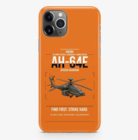 Thumbnail for Boeing AH-64E Apache Guardian design on orange magsafe iphone case, for iPhone Pro Max