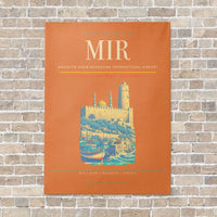 Thumbnail for Monastir Habib Bourguiba International Airport MIR vertical canvas print - no frame - orange background