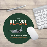 Thumbnail for Embraer KC-390 Millennium design on dark green round mouse pad