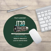 Thumbnail for JT3D design on dark green round mouse pad