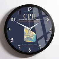 Thumbnail for Copenhagen Airport Kastrup CPH Wall-Clock Framed - Navy Blue
