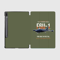 Thumbnail for F6U-1 Pirate Fire Built in the Tail design on green army samsung tablet tablet case