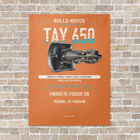 Thumbnail for TAY 650 vertical canvas print - no frame - orange background