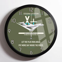 Thumbnail for Cessna Citation X+ design on green army framed wall clock
