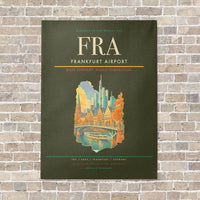 Thumbnail for Frankfurt Airport FRA - Canvas Framed - Green Army