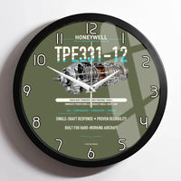 Thumbnail for TPE331-12 design on green army framed wall clock