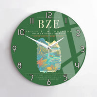Thumbnail for Philip S. W. Goldson International Airport BZE Wall-Clock No-Frame - Green