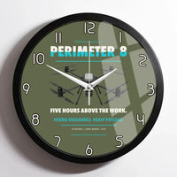 Thumbnail for Skyfront Perimeter 8 design on green army framed wall clock
