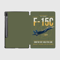 Thumbnail for F-15C Eagle design on green army samsung tablet tablet case