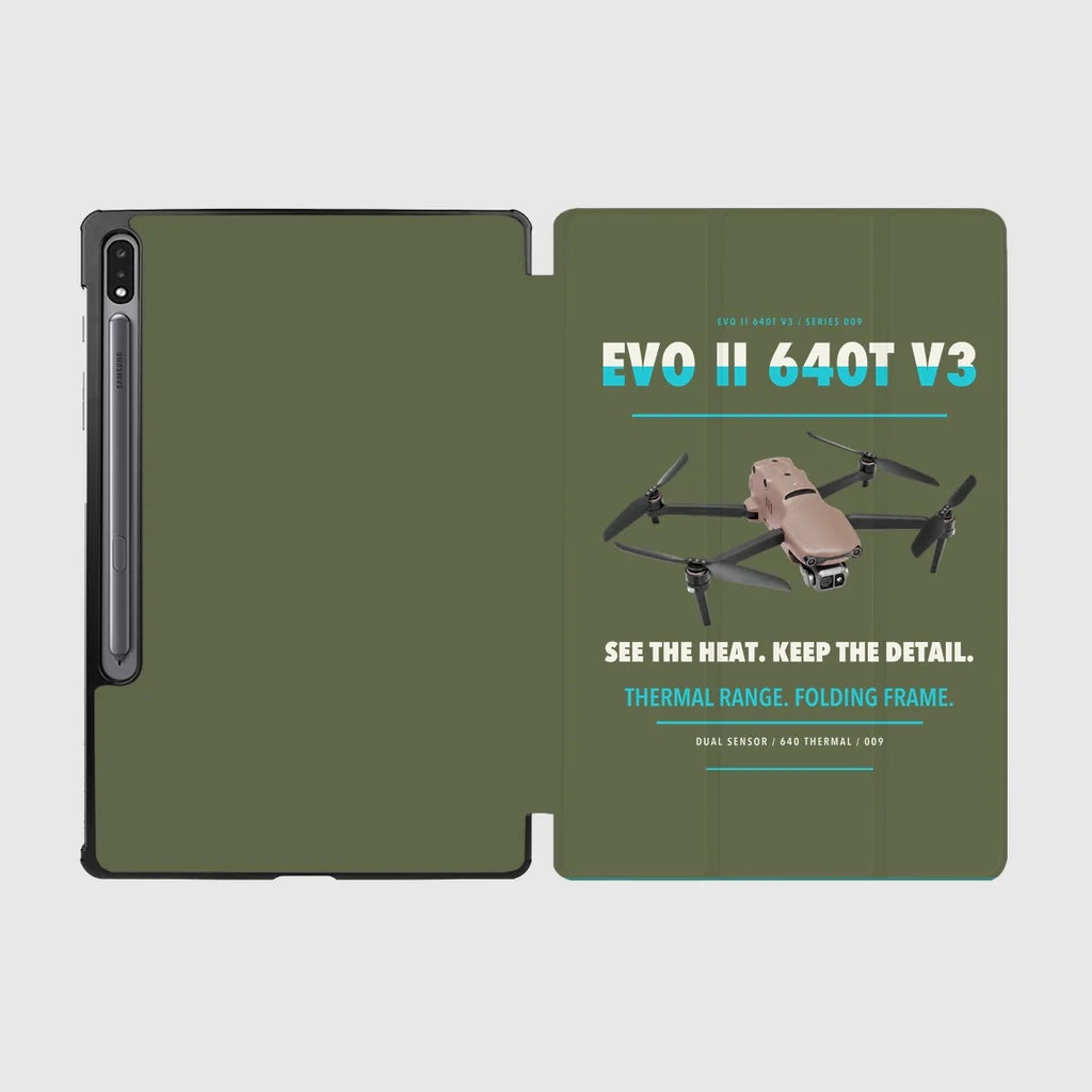 Autel EVO II Dual 640T V3 design on green army samsung tablet tablet case