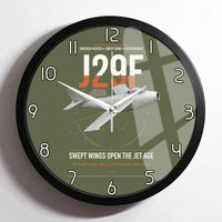 Thumbnail for Saab J 29F Tunnan design on green army framed wall clock