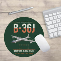 Thumbnail for B-36J Peacemaker design on dark green round mouse pad