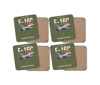 Thumbnail for F-16C Fighting Falcon One Airframe Every Mission design on green army 4 pieces set coaster
