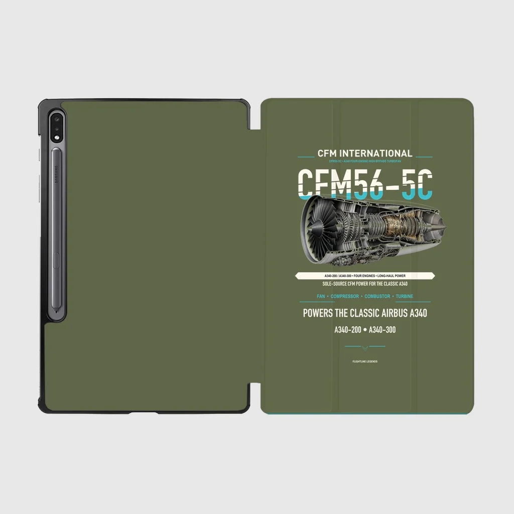 CFM56-5C design on green army samsung tablet tablet case