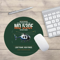 Thumbnail for MD Helicopters MD 530F design on dark green round mouse pad