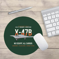 Thumbnail for X-47B UCAS-D Carrier Wing Without a Cockpit design on dark green round mouse pad