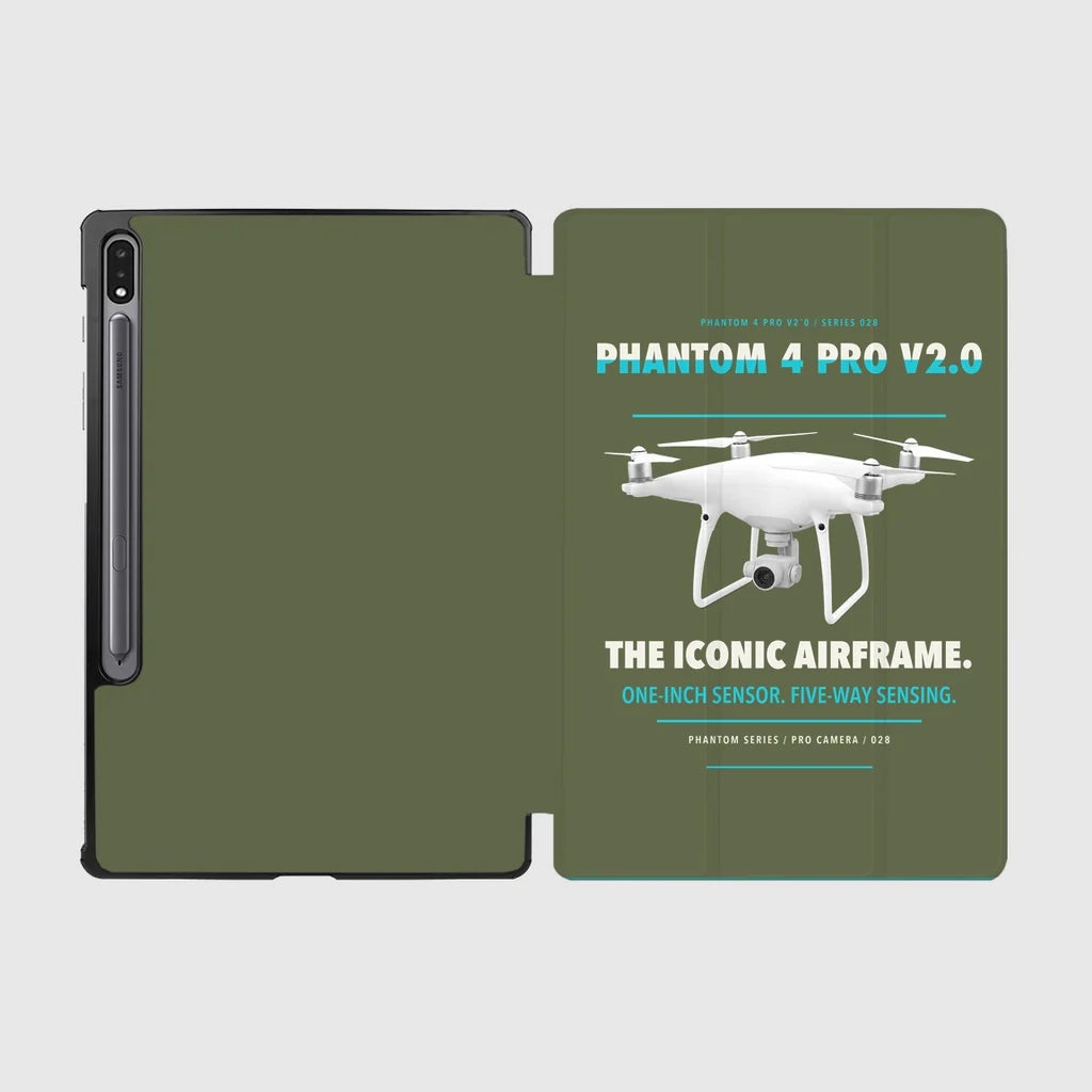DJI Phantom 4 Pro V2.0 design on green army samsung tablet tablet case