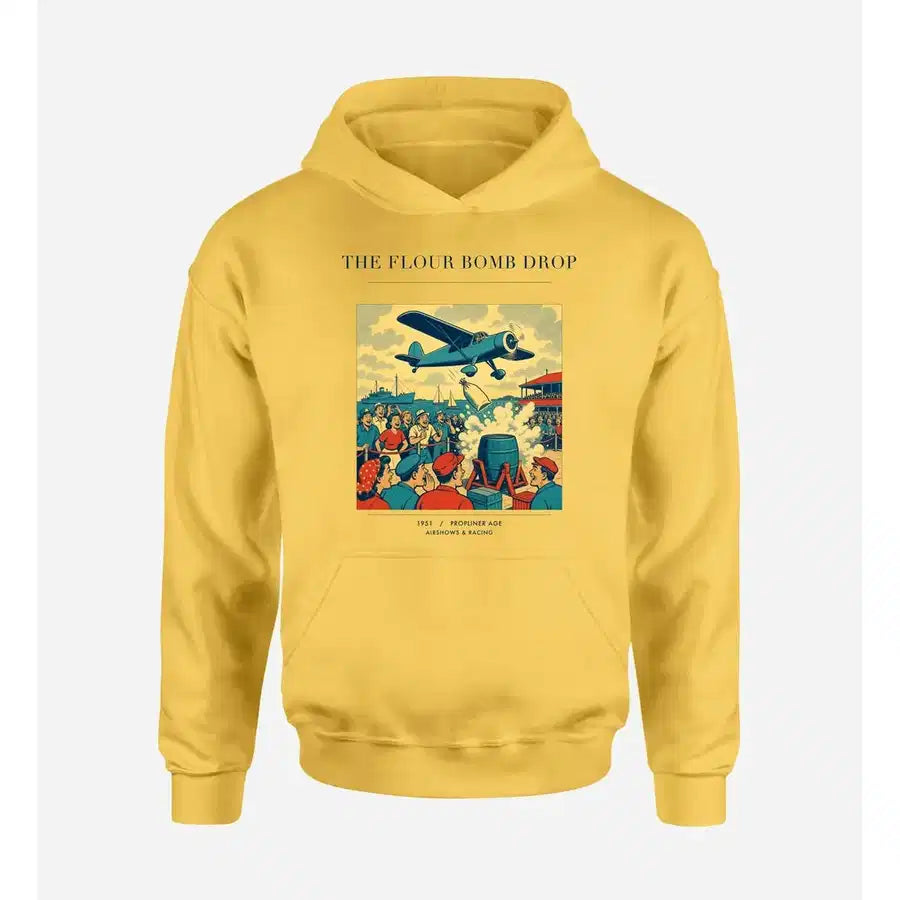 VINTAGE G4259 - The Flour Bomb Drop - Premium Hoodie design on yellow premium