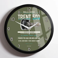 Thumbnail for TRENT 500 design on green army framed wall clock