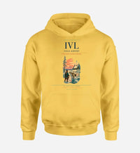 Thumbnail for Ivalo Airport (IVL) design on yellow hoodie single-side print