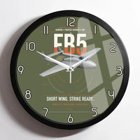 Thumbnail for de Havilland Vampire FB5 design on green army framed wall clock