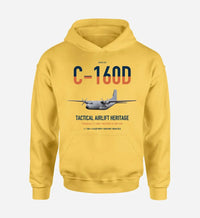Thumbnail for Transall C-160D design on yellow double-side hoodie, single-side print