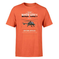 Thumbnail for Westland Wasp HAS1 design on orange t-shirt, single-side print