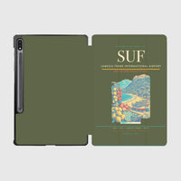 Thumbnail for Lamezia Terme International Airport (SUF) design on green army samsung tablet tablet case