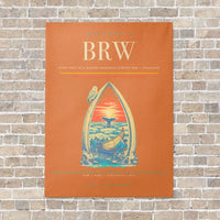 Thumbnail for Wiley Post–Will Rogers Memorial Airport BRW — Utqiagvik vertical canvas print - no frame - orange background