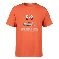 Thumbnail for E-3 Sentry AWACS design on orange double-side t-shirt, single-side print