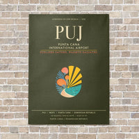 Thumbnail for Punta Cana International Airport PUJ - Canvas Framed - Green Army