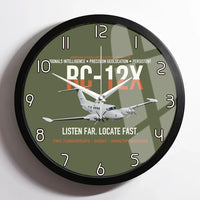 Thumbnail for RC-12X Guardrail Signals From Above design on green army framed wall clock