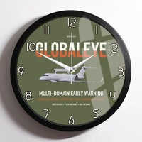 Thumbnail for Saab GlobalEye design on green army framed wall clock