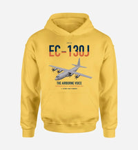Thumbnail for EC-130J Commando Solo III design on yellow double-side hoodie, single-side print