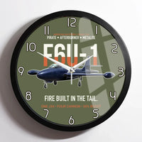 Thumbnail for F6U-1 Pirate Fire Built in the Tail design on green army framed wall clock