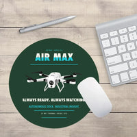 Thumbnail for Percepto Air Max design on dark green round mouse pad