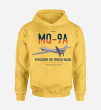 Thumbnail for MQ-9A Reaper design on yellow double-side hoodie, single-side print