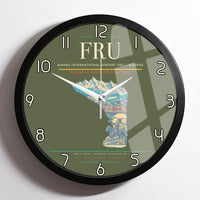 Thumbnail for Manas International Airport (FRU) design on green army framed wall clock