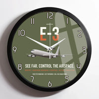 Thumbnail for E-3 Sentry AWACS design on green army framed wall clock