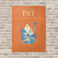 Thumbnail for Jay Prakash Narayan International Airport PAT vertical canvas print - no frame - orange background