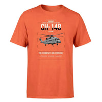 Thumbnail for Sikorsky CH-148 Cyclone design on orange t-shirt, single-side print
