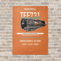Thumbnail for TFE731 vertical canvas print - no frame - orange background