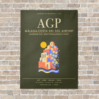 Thumbnail for Malaga-Costa del Sol Airport AGP - Canvas Framed - Green Army
