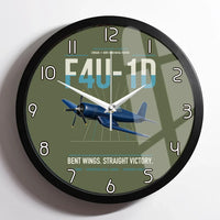 Thumbnail for F4U-1D Corsair design on green army framed wall clock