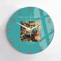 Thumbnail for VINTAGE G4184 - The Galley Breakfast - Designed Wall Clocks design on turquoise no-frame